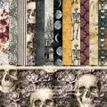 Silent Castle 6x6 inch scrapbook paper pad with 24 sheets of heavyweight acid-free cardstock - R2309 24 Sheets