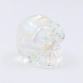 Translucent rainbow crystal skull ornament with iridescent plating for Halloween decor - Large Style No.8 (Transparent Rainbow Pearlescent)