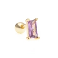 Stile Gemma Rettangolare Viola (EGD0226 Viola) / Oro
