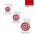 Decorazioni natalizie a caramella a spirale rosso e bianco in tre diverse dimensioni - 25mm/0.98in / Rosso Bianco