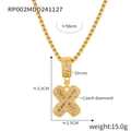 Gold X-shaped letter pendant necklace with sparkling CZ stones and micro-inlay finish - Letter X Necklace