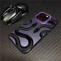 Deep purple iPhone case featuring dual snake pattern and SO COOL camera ring protection - Silver Purple Python / iPhone 16E