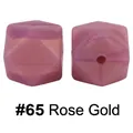 Perlina in silicone 17mm oro rosa ottagonale per creare gioielli per la dentizione - Oro Rosa