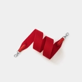 Red wide canvas shoulder strap for handbags with silver swivel hooks and leather trim - Red Gold Buckle / Width 5cm Length 70cm