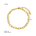Golden 5mm stainless steel O-chain anklet with lobster clasp and extension chain - 5mm O-Chain (YYA023030)