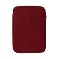 Dark red fabric Apple Watch strap storage pouch with secure metal zipper closure - Burgundy