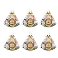 Set of 6 cartoon forest animal party hats for children's zoo themed birthday events - Party Hat