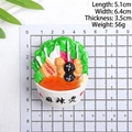 Miniature Malatang resin fridge magnet with food details on a white grid scale board - Malatang (Without Magnet)