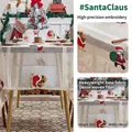 Christmas tablecloth with Santa embroidery, 140cm width and 185g heavy density fiber - 140*100cm / Santa Claus (The Thief)