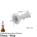Translucent silicone mold for king chess piece with dimension reference for resin DIY - King Piece Mold