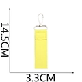 Bright yellow ribbon keychain pendant with metal hook, 14.5cm length and 3.3cm width - Small / Yellow