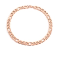 Classic Figaro chain necklace in rose gold finish made of durable titanium steel - 42cm / 10mm / Rose Gold