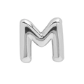 Silver balloon letter M pendant in metallic finish for personalized bracelets - Silver Letter-M