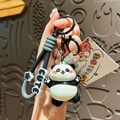 Portachiavi panda carino in bianco e nero con cinturino decorativo CUTE e gancio in metallo - Panda in Piedi