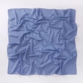Detail shot of blue square chiffon scarf showing lightweight fabric and soft texture - 90*90cm / Morandi Blue