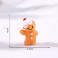 Miniature resin gingerbread man ornament for Christmas DIY decor 4cm height - 2# Gingerbread Man with Cake