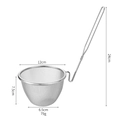 Colino per hot pot in acciaio inossidabile con diametro 12 cm e altezza totale 24 cm - Manico Verticale - Grande