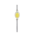 Silver paper straw with yellow lemon shaped paper decoration for birthday parties - Lemon Decorative Straws Style 2
