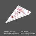 Disposable 16x25cm HDPE piping bag for cake decorating with red print and 0.03mm thickness - Bag / S / Red