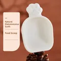 White cat paw shaped diatomite scoop for pet food with natural moisture absorption - Cat Paw Diatomite Desiccant Spoon