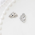 Silver cloud alloy bow pendant connector for DIY jewelry making and necklaces - 22# Cloud-Silver