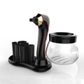 Set elettrico per la pulizia dei pennelli da trucco con 8 adattatori in silicone - Gen 2 USB Ricaricabile Nero
