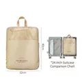 Sac de rangement voyage jaune crème taille L 40x32cm pour valise de 24 pouces - L (40x32cm) / crème