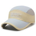 Berretto da baseball a 5 pannelli azzurro e beige traspirante con ricamo Stockholm - Regolabile / Blu & Beige