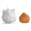 Silicone orange fruit candle mold with orange wax finish for DIY handmade crafts - Orange-Large