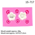 Rosa 6-Loch Blumen Silikonform für DIY Harz Basteln und Ton Pflaumenblüten Ornamente - Rosa
