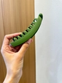 Minimalist matte green vertical banana hair clip for stylish ponytail hold - Green