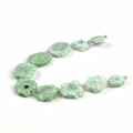 Irregular light green crystal tower beads with natural mineral texture for jewelry - Tower Shape 12-28mm / Grass Green