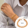 Five-layer gold-plated bead chain bracelet with lobster clasp and extension chain - Bracelet (2319) / Gold