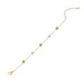 Gouden roestvrijstalen vlinderarmband met levensboomhangers en verstelbare lengteketting - 3# Levensboom Stijl