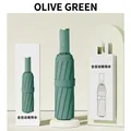 Olivgrüner automatischer Taschenschirm mit passender Hülle und Geschenkbox - 10 Knochen Automatik Schwarz Kleber Olivgrün