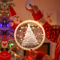 Hanging warm white LED acrylic Christmas tree suction lamp with battery box - Christmas Tree