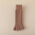 Bruine vijfvingerige sokken van koraalvlies voor dames die extra warmte en comfort bieden - Eén maat / Bruin (SEM2)