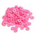 Pink 6mm polymer clay spacers for DIY jewelry making displayed on a white background - 40g/Approx 1000pcs / Color 27 (Pinkish White)