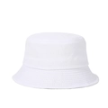 Classic white cotton bucket hat with premium stitching and a minimalist canvas finish - Adult Size (56-58CM) / White