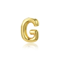 Close-up of golden balloon-style letter G pendant with high polished 18K gold finish - Letter G (Pendant)