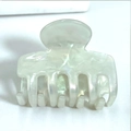 Elegant mint green marble pattern hair claw clip with pearlescent finish for women - Mint Green Marble
