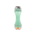 Dual-ended face oil absorber with mint green handle, metal rollerball and orange sponge head - Steel Ball Dual Head Green