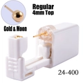Einweg-Ohrlochpistole mit 4mm goldenem Kugelohrstecker aus 316L Edelstahl Material - Gold 4mm Mond