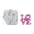 LOVE letter silicone mold with heart design for DIY resin casting and candle making - Single LOVE