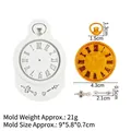 Stampo in silicone a forma di orologio da taschino con numeri romani per dolci DIY - Modello 5 / Grigio