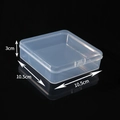 Transparent plastic square storage box for jewelry with dimensions 10.5x10.5x3cm - 10.5 Square Box (10.5*10.5*3cm)
