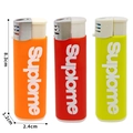Three colorful lighter-shaped water guns in orange red and green for prank fun - Lighter Shape Water Gun