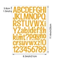Orange 1.5-inch waterproof alphabet and number stickers for holiday gift decoration - Orange