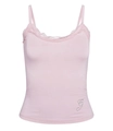 Pink modal camisole with lace trim and rhinestone G logo detail for women's sleepwear - XS / Camisoles / Pink