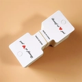 White cardboard hair clip display cards with red hearts and Beautiful Girl text - Red Heart Foldable